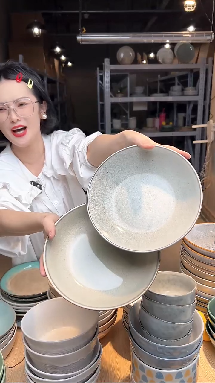 瓷141外贸尾货高温釉下彩陶瓷餐具默认微瑕