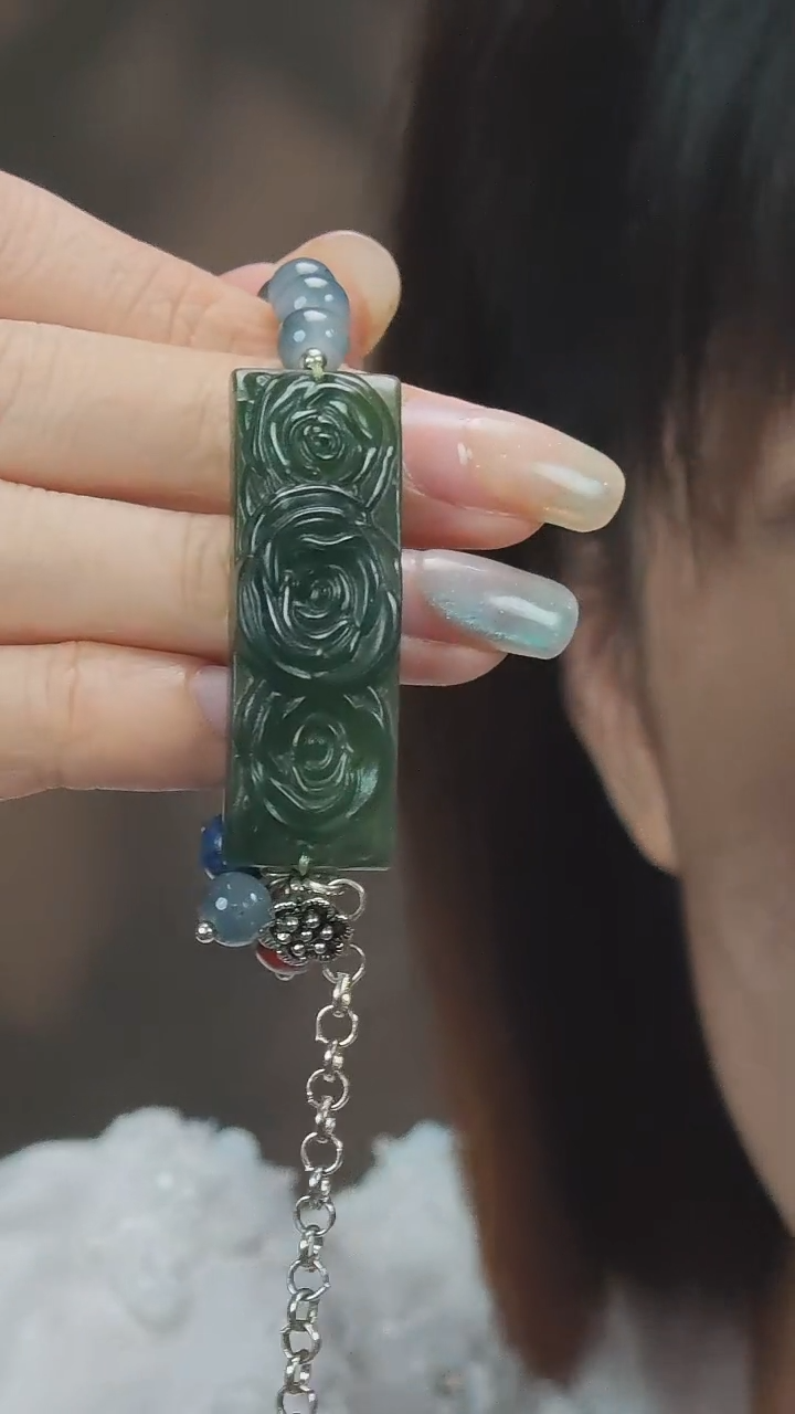 未镶嵌岫玉手链玫瑰花