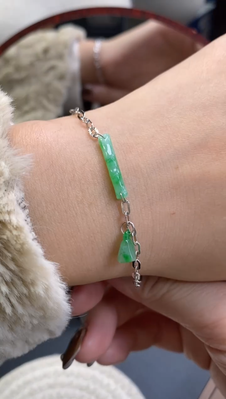 颈饰银S925镶嵌翡翠19525