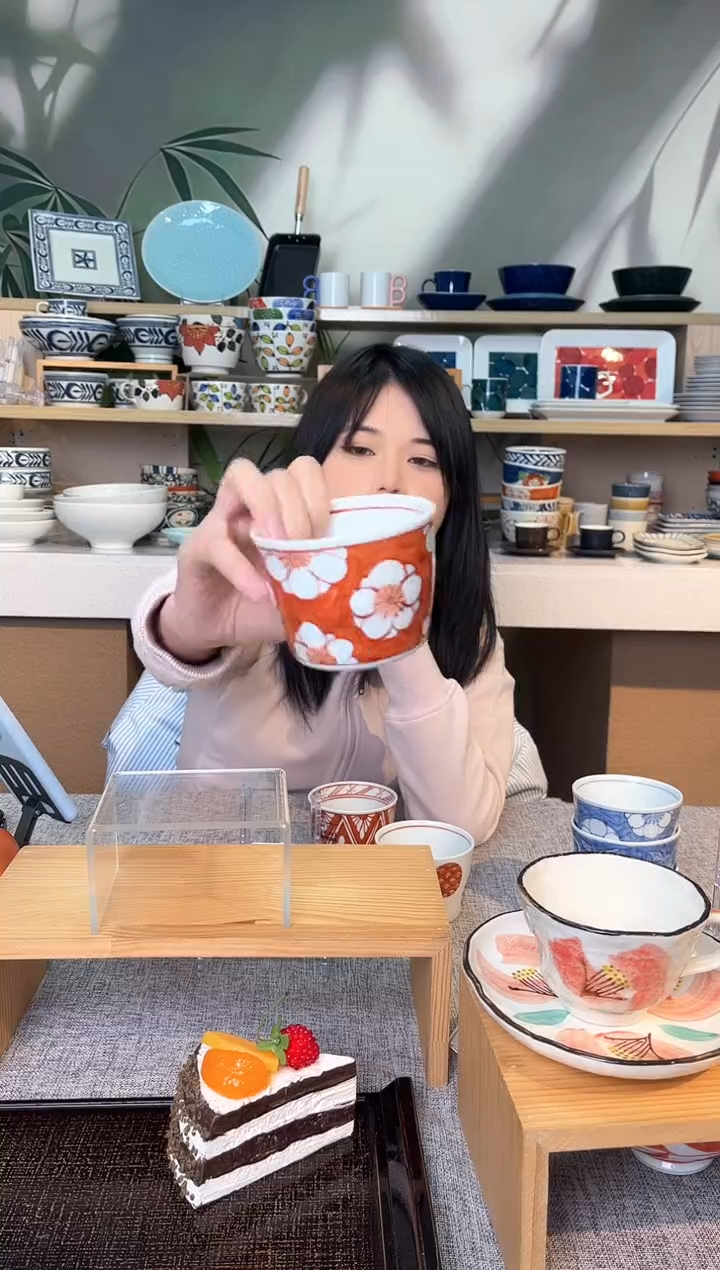 【闪购商品】瓷片SR-080 赤絵梅散らし文そば猪口