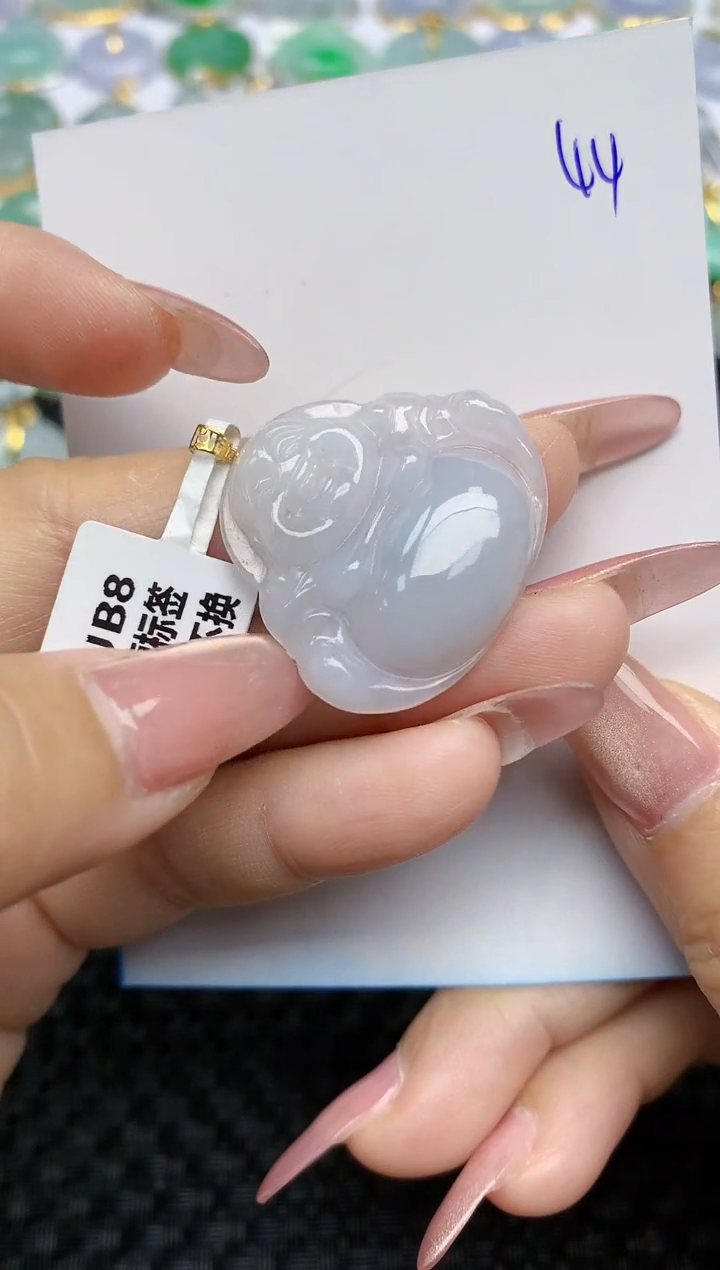 【闪购商品】翡翠颈饰18K金镶嵌天然A货翡翠 44