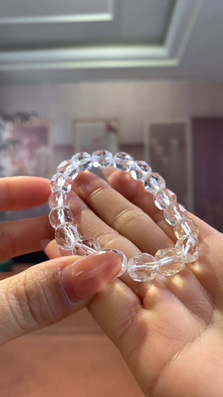 【闪购商品】水晶手串未镶嵌白水晶刻面手串
