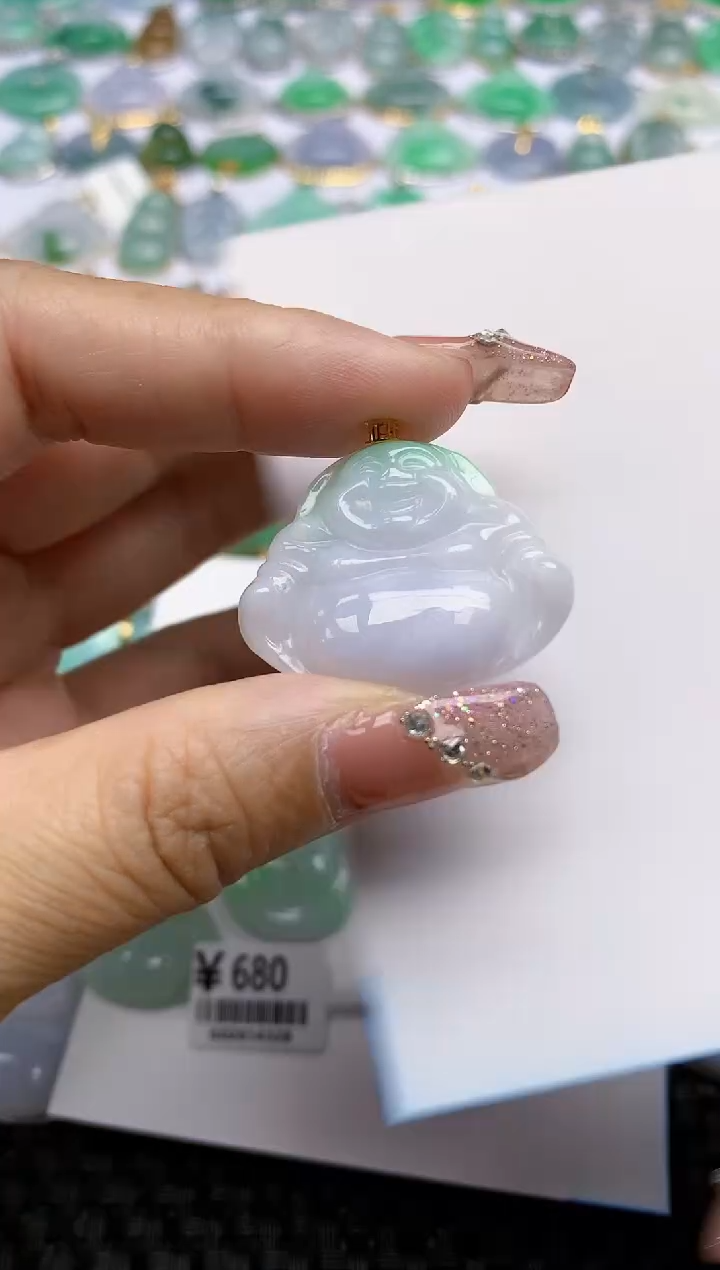 【闪购商品】翡翠颈饰18K金镶嵌天然A货翡翠 11