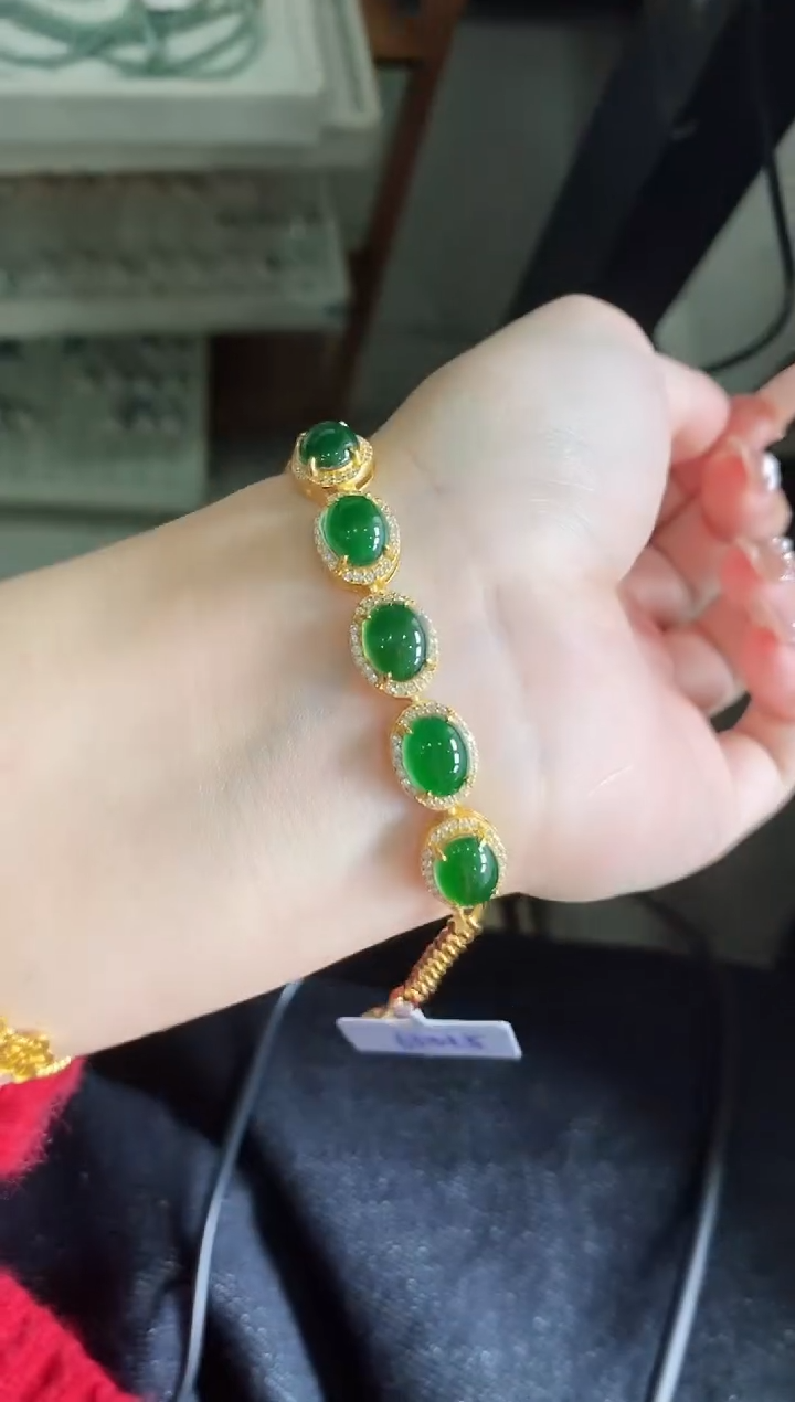 【闪购商品】翡翠戒指银S925镶嵌5115-3