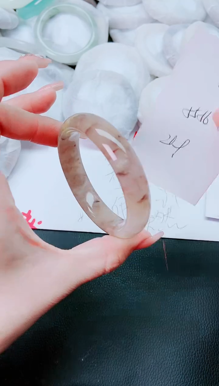 【闪购商品】石英质玉手镯未镶嵌J305-55-56