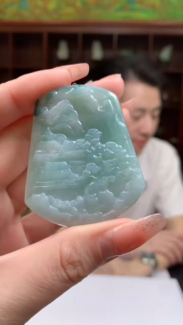 【闪购商品】定制翡翠未镶嵌1049ry-毛货挂件27