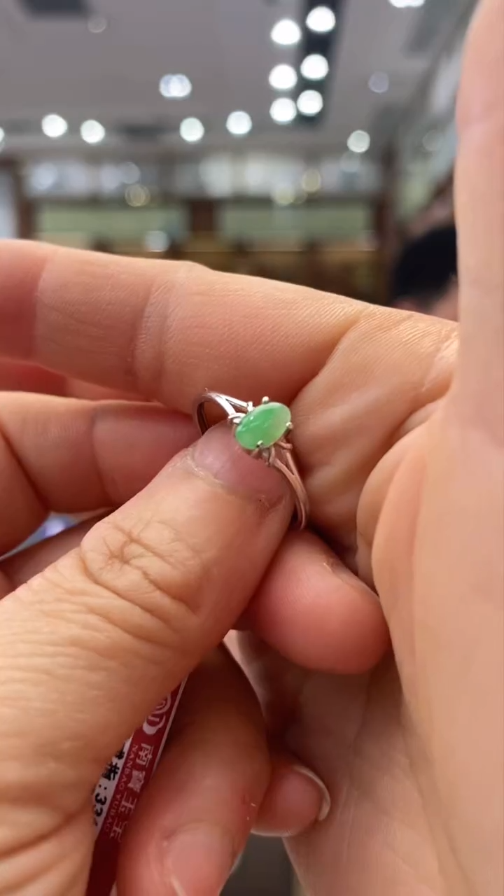 【闪购商品】翡翠戒指银S925镶嵌戒指