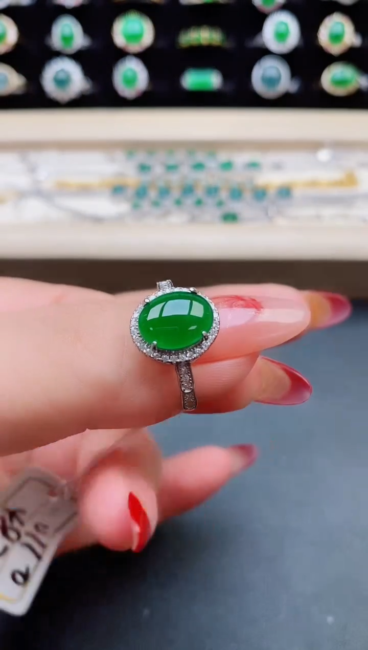 【闪购商品】翡翠戒指银S925镶嵌50805508