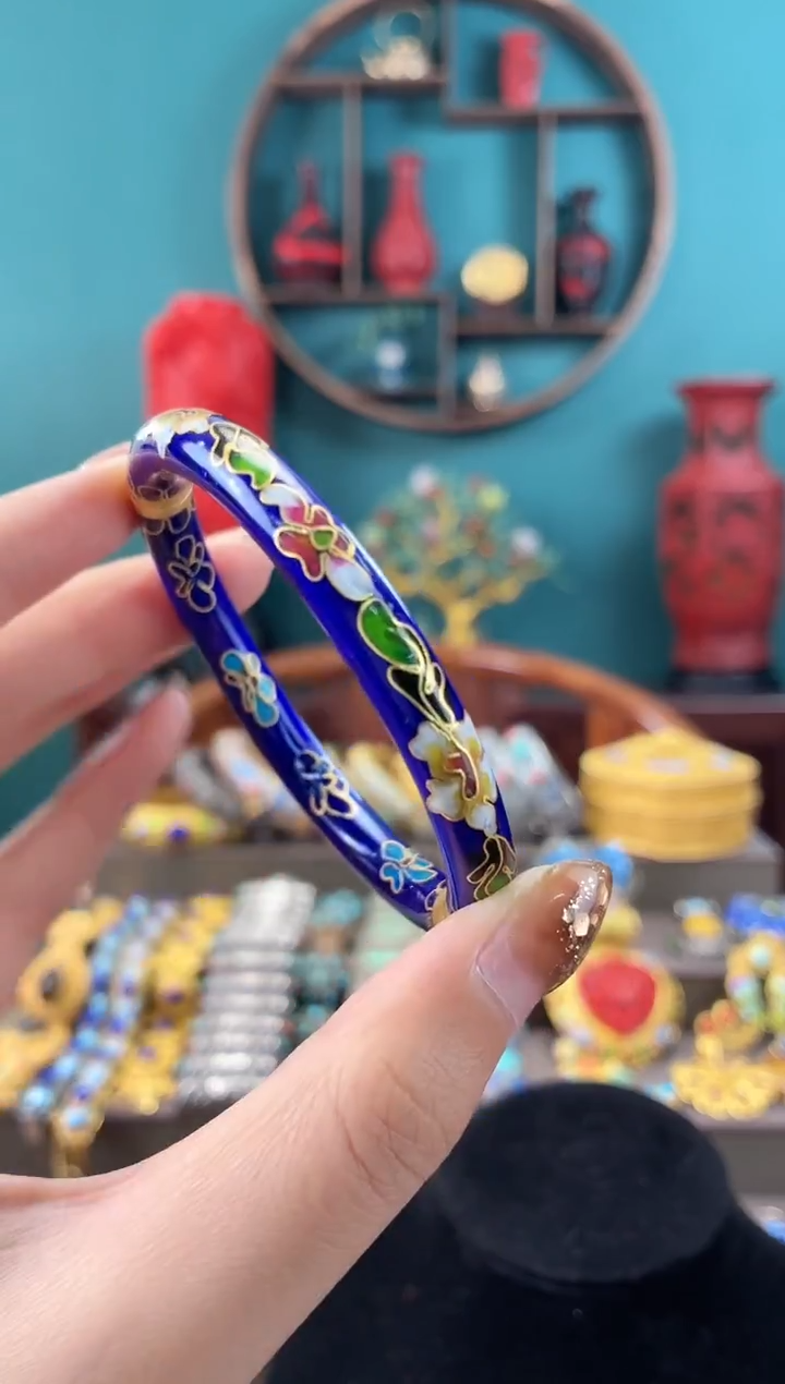 非遗手工景泰蓝开口镯子56-62