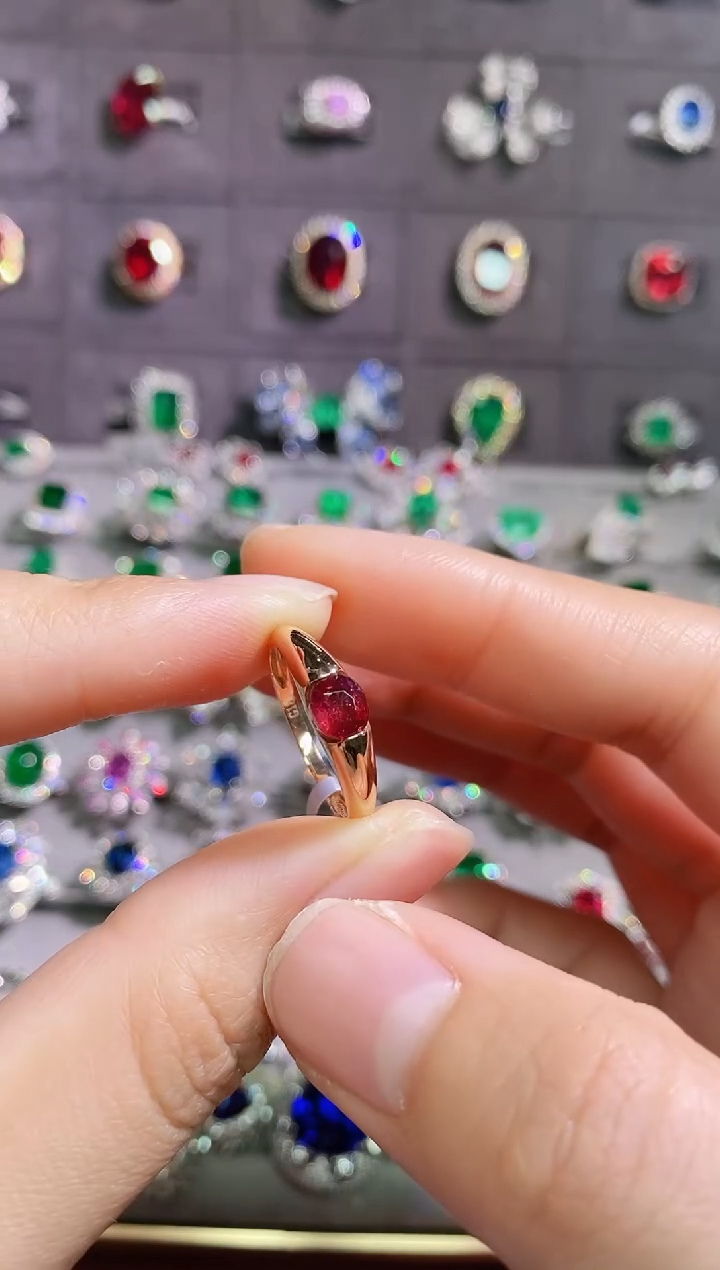 【闪购商品】碧玺18K金戒指18K金镶嵌--