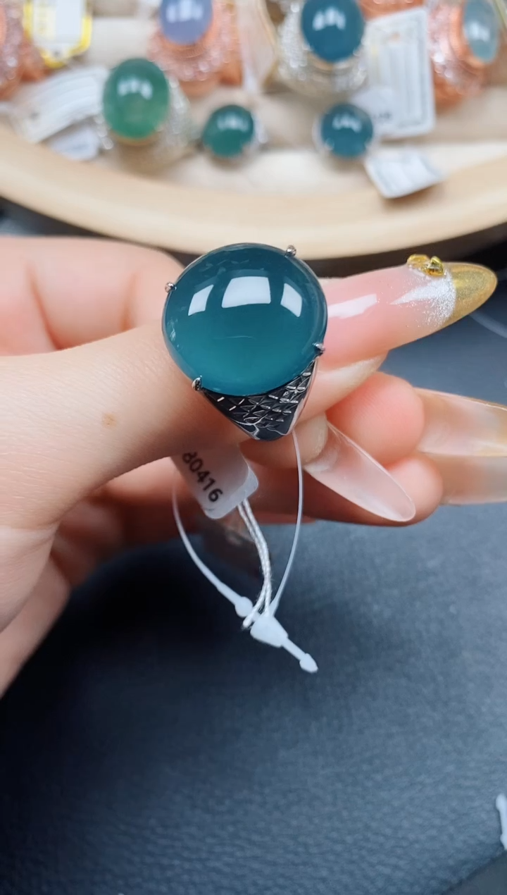 【闪购商品】翡翠戒指银S925镶嵌翡翠