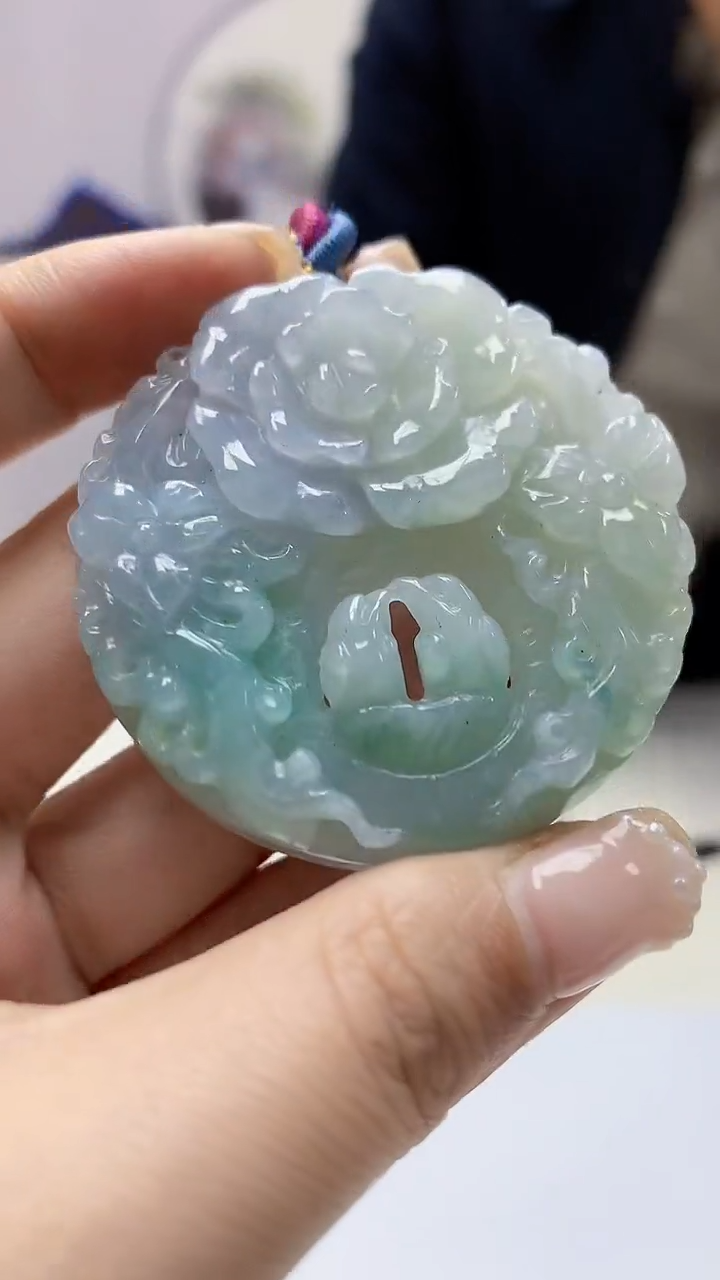 【闪购商品】定制翡翠未镶嵌4969ms-毛货42花鸟