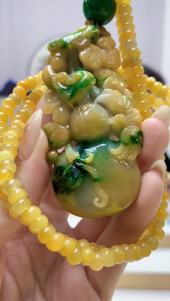 未镶嵌定制翡翠3099jw-毛货挂件99赠珠链