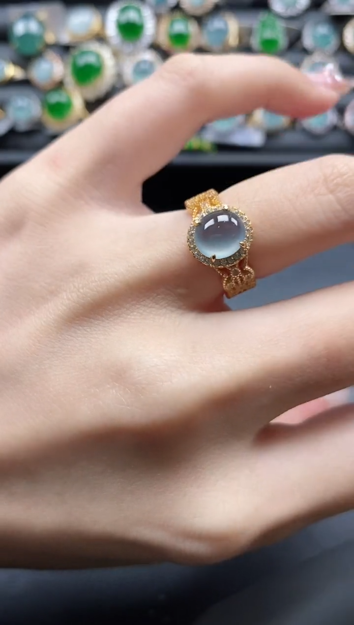 【闪购商品】翡翠戒指银S925镶嵌11111