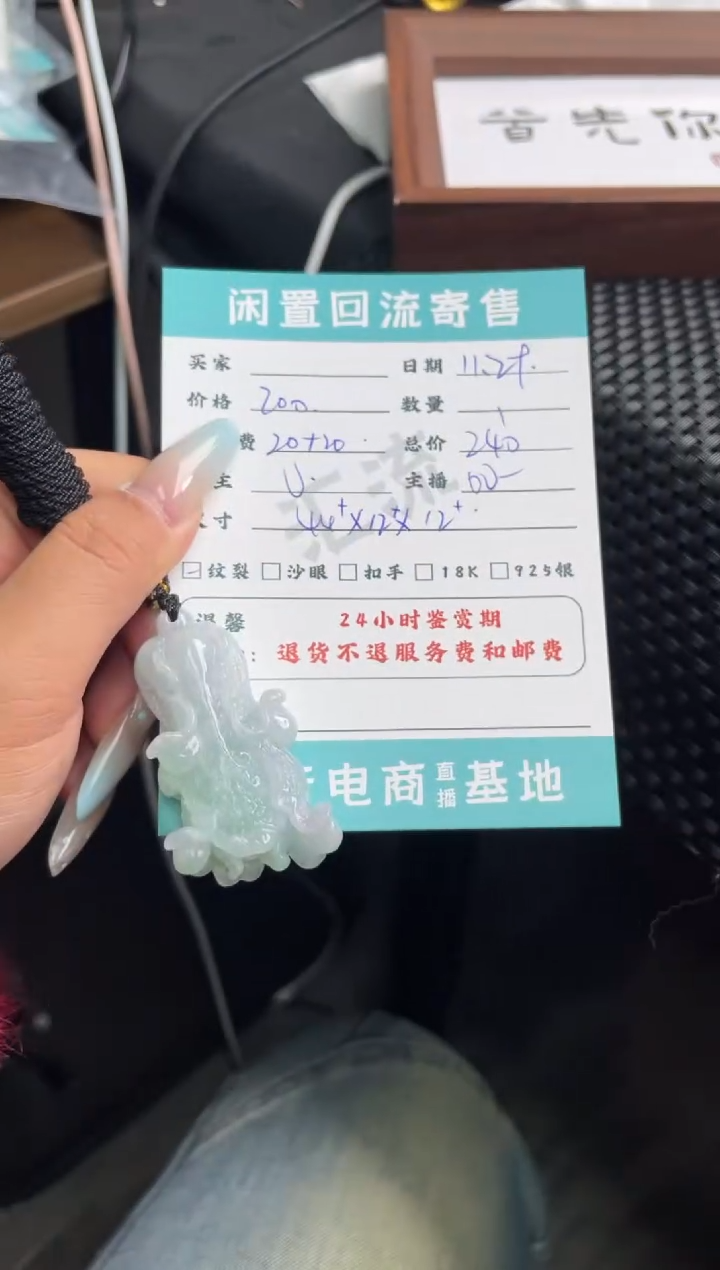 颈饰未镶嵌翡翠挂件