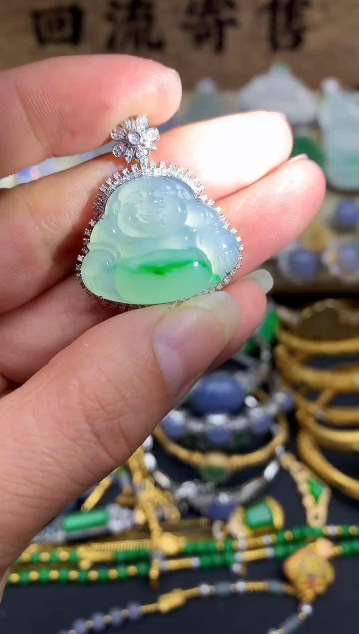 【闪购商品】翡翠颈饰18K金镶嵌268-中国好珍宝