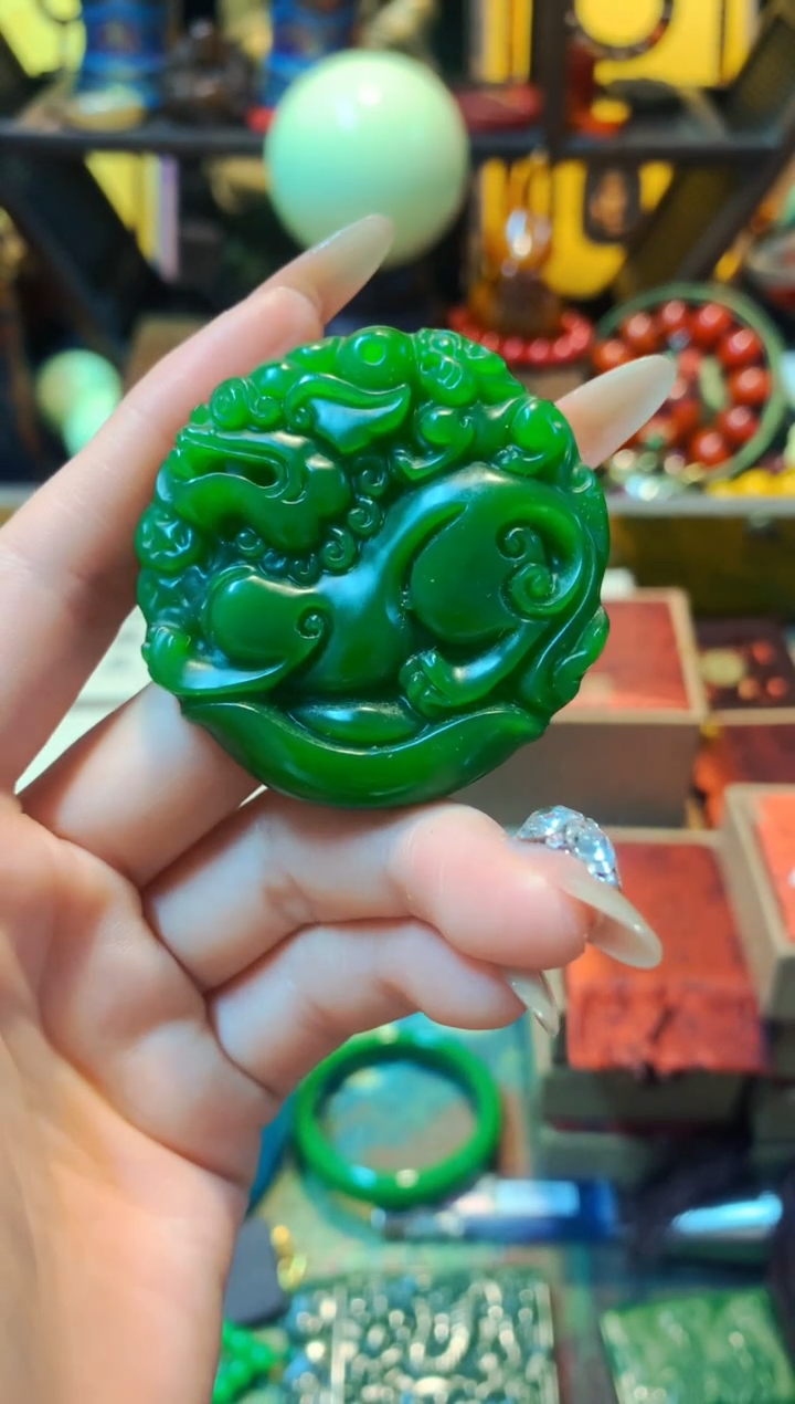 【闪购商品】和田玉（碧玉）挂件未镶嵌主播推荐主播推荐