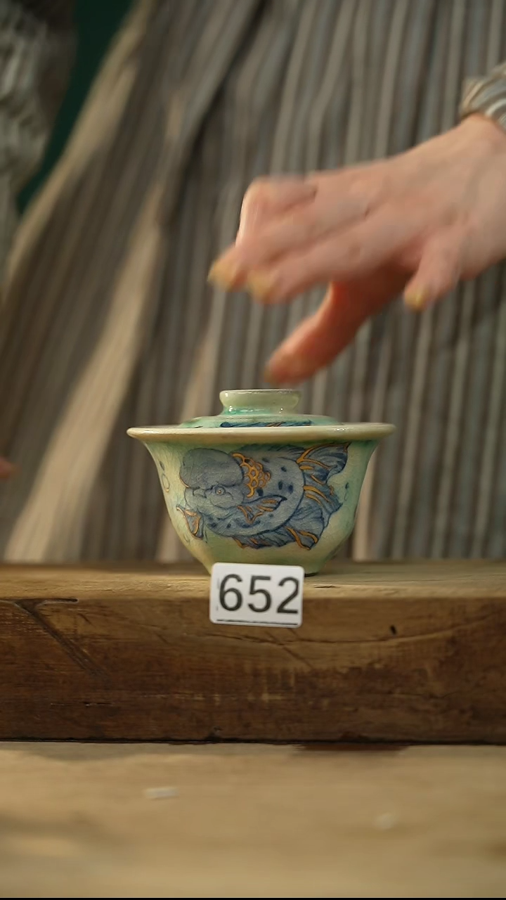 【闪购商品】瓷片新品 设计师手作款 手绘点金系列盖碗