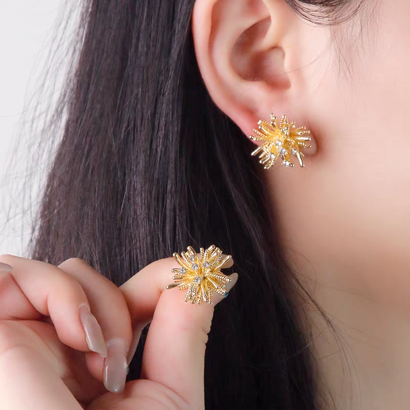 铜合金耳饰 【D34】新款时尚气质温柔简约耳环百搭