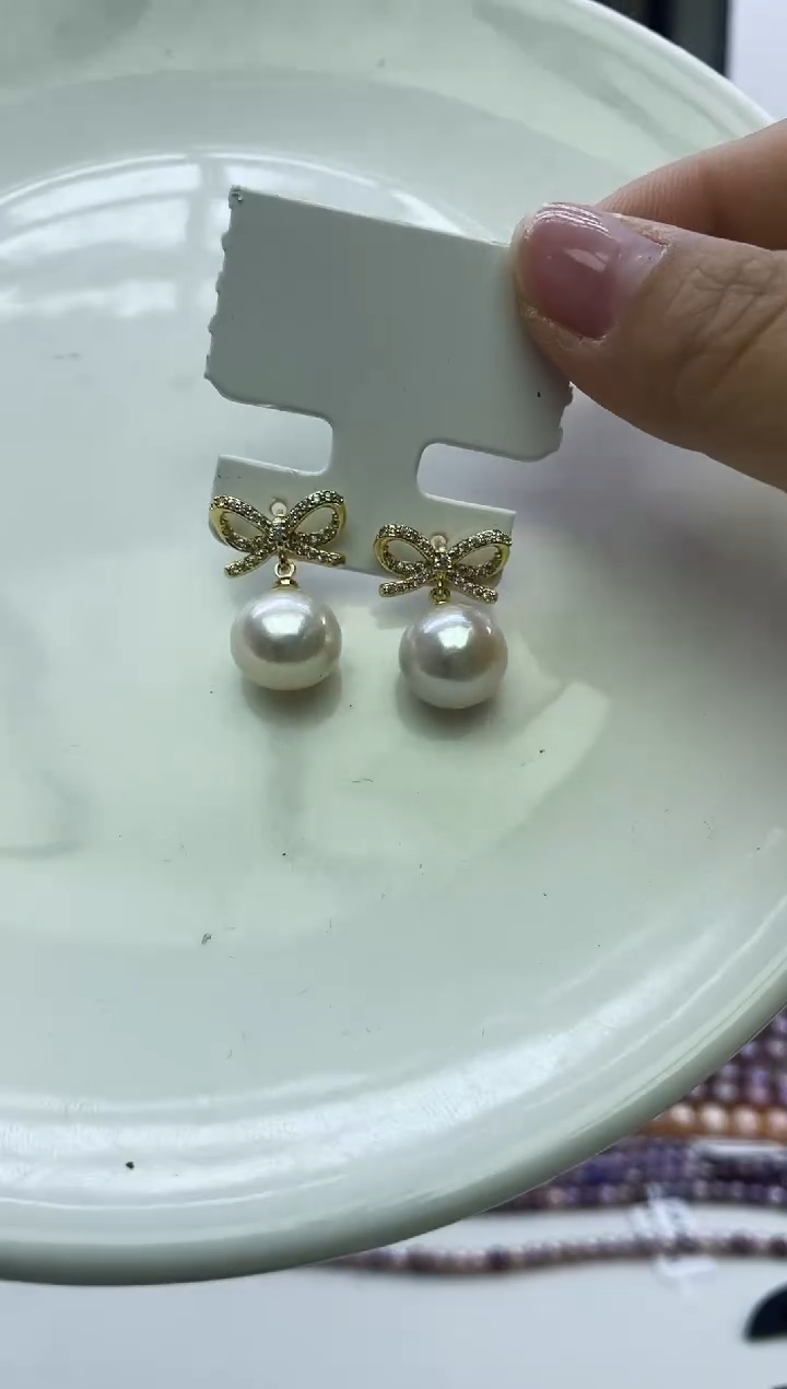 未镶嵌耳饰淡水珍珠白色系 在逃公主