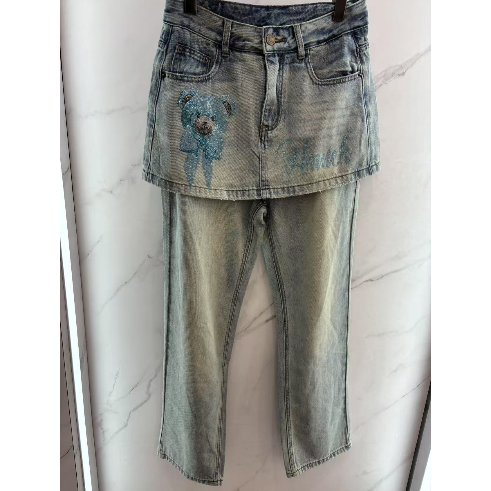 TCH假两件牛仔裤T75A20E5050