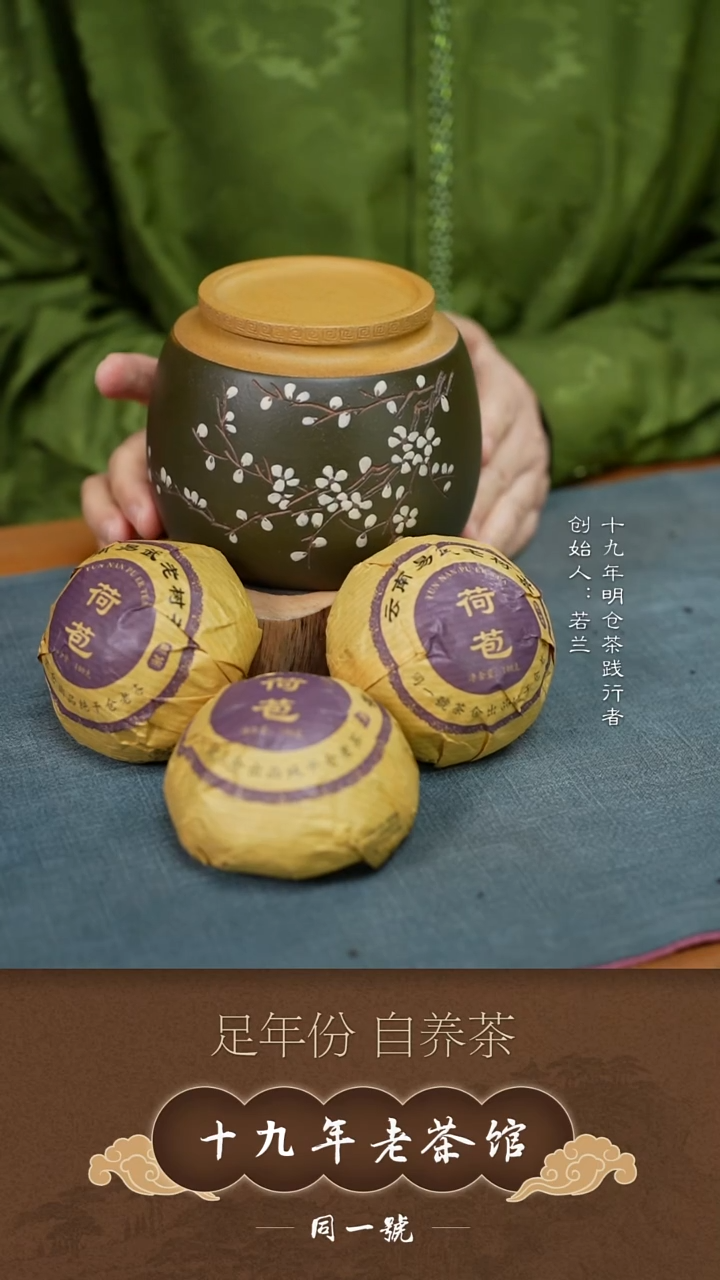 紫砂茶叶罐宜兴原矿五两罐+3沱荷苞
