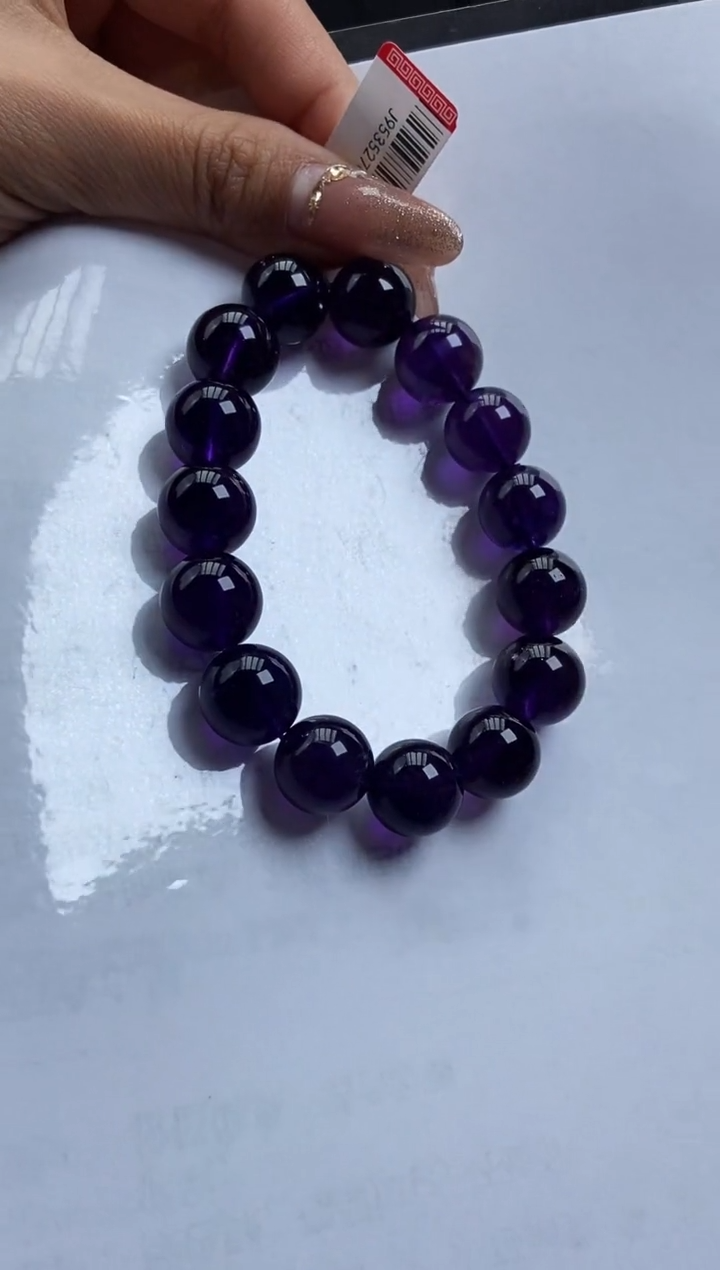 【闪购商品】水晶手链未镶嵌乌拉圭紫卡14mm+