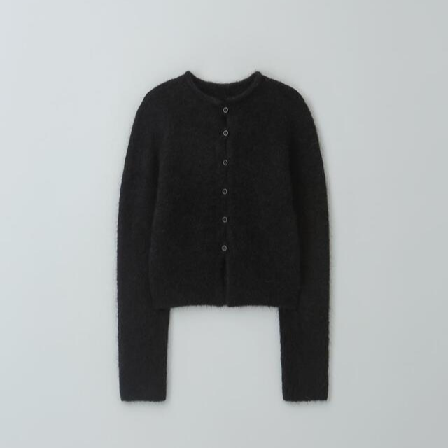 韩国小众品牌 MOIA 毛绒感圆领针织开衫