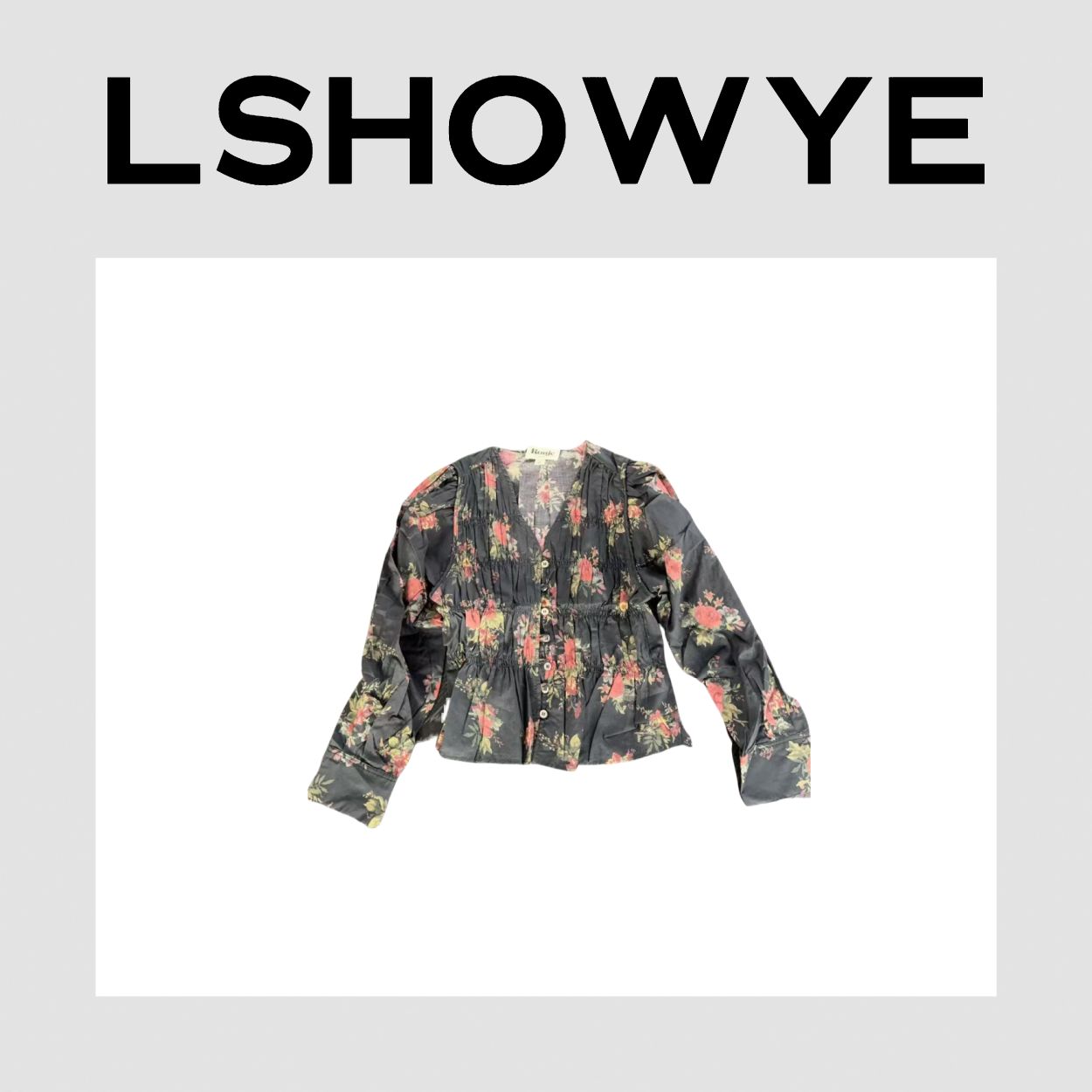 LSHOWYE｜玫瑰褶皱上衣7743XG