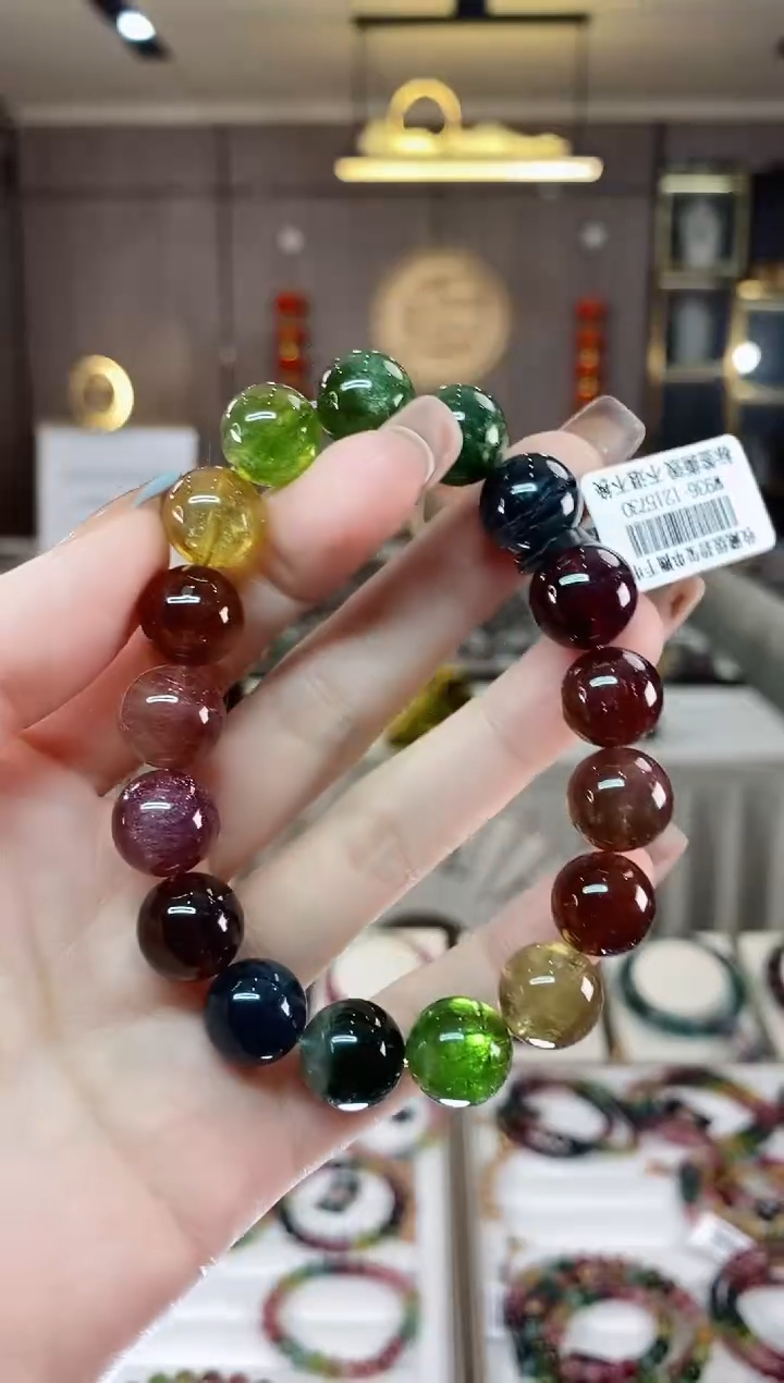 【闪购商品】碧玺收藏级单圈手串12mm+未镶嵌（多样性发一条）dan