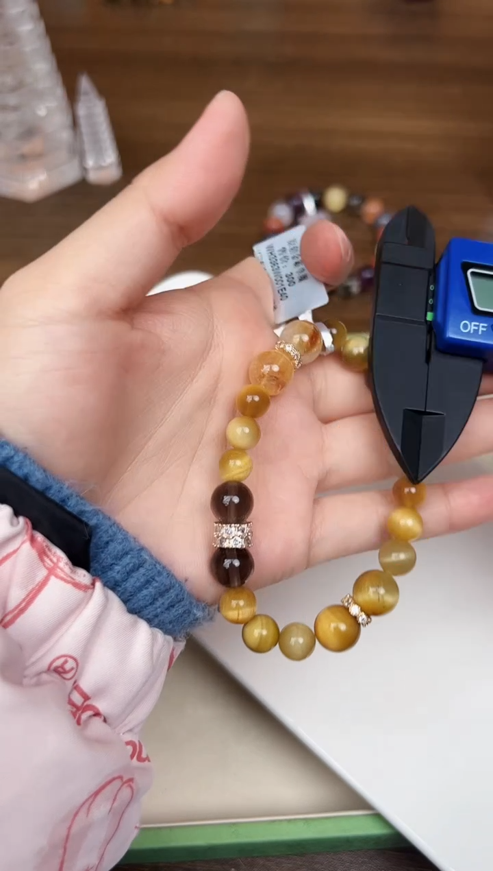 未镶嵌手链木变石悦2560 约8-10mm