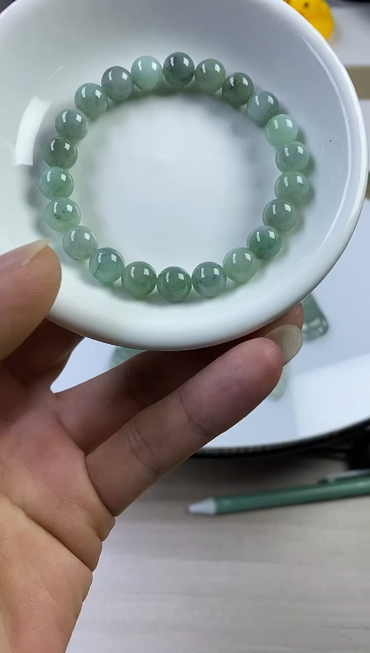 颈饰未镶嵌翡翠月**朵36天然缅甸翡翠A货