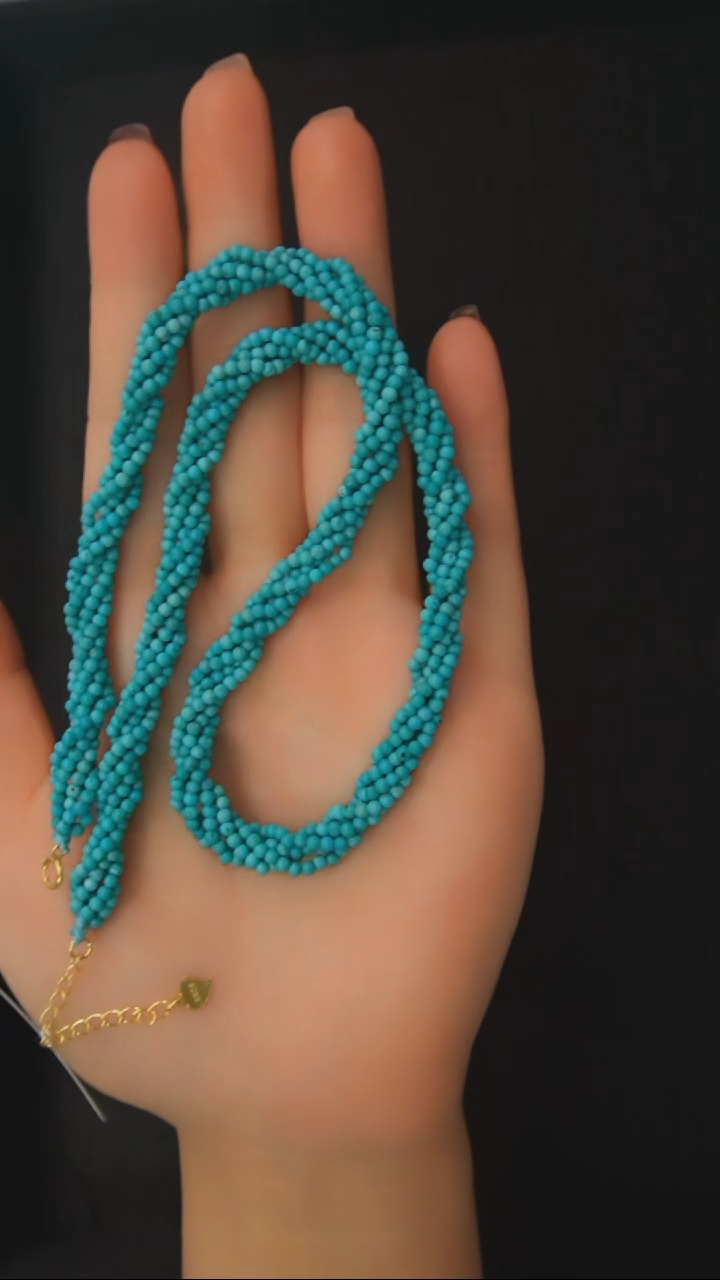 【闪购商品】绿松石项链银S925镶嵌发货一件