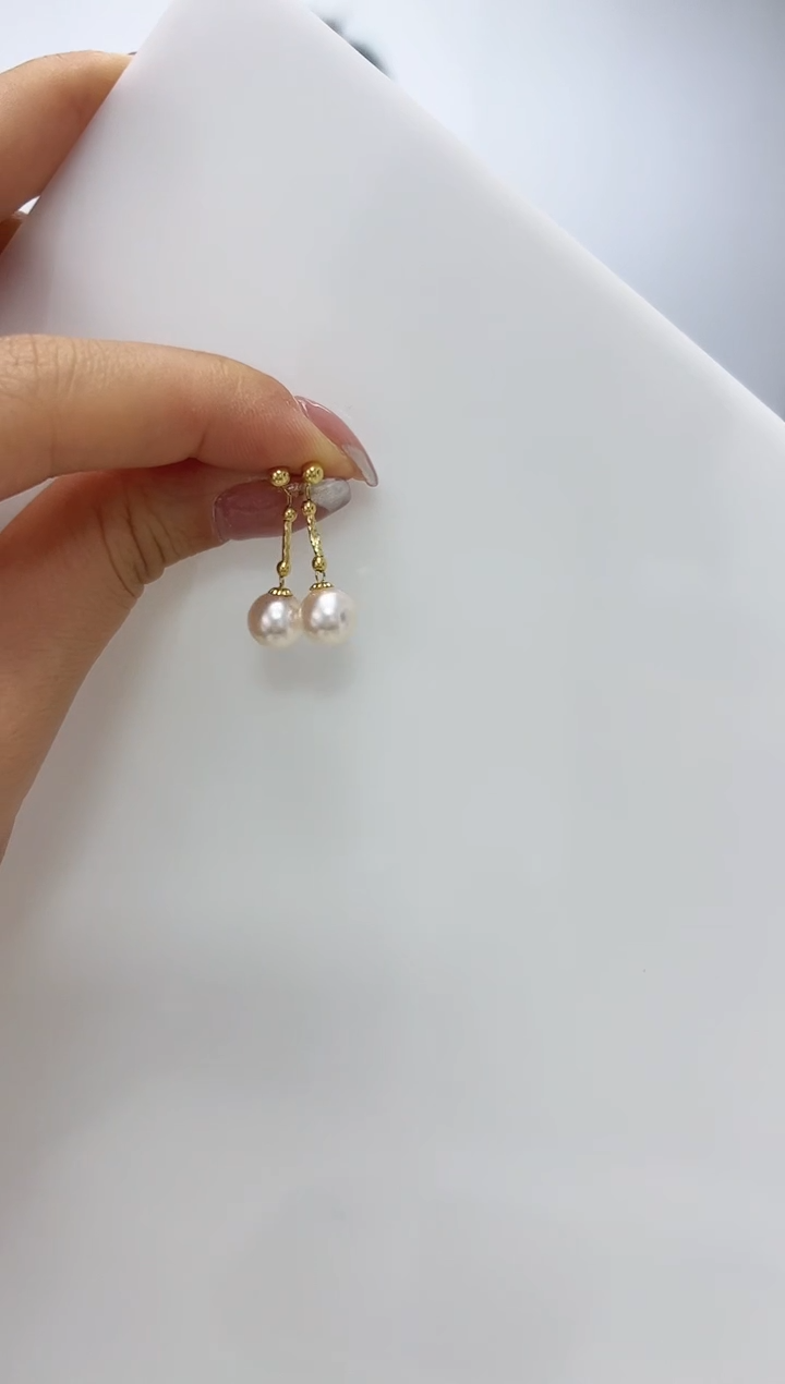 【闪购商品】海水珍珠DA18K金镶嵌耳饰 C885