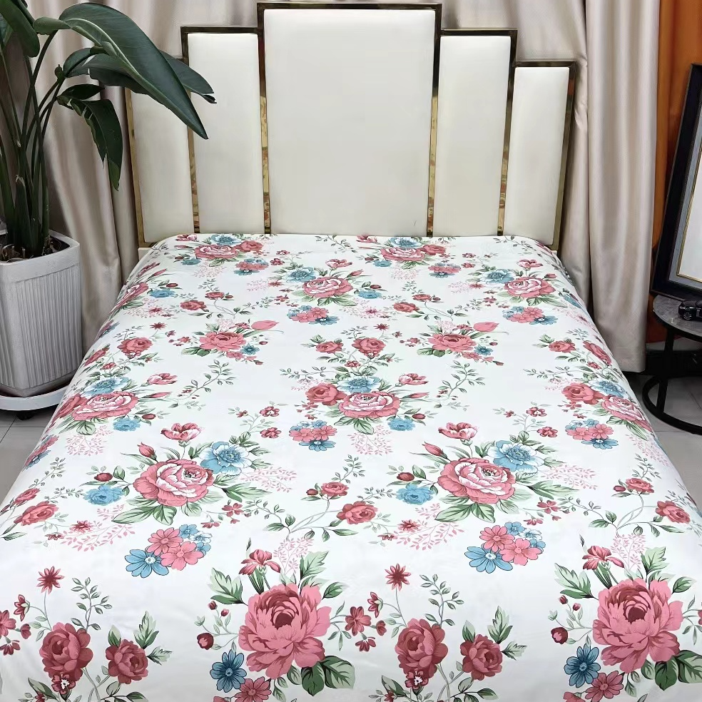 加厚亲肤棉被罩--牡丹盛开