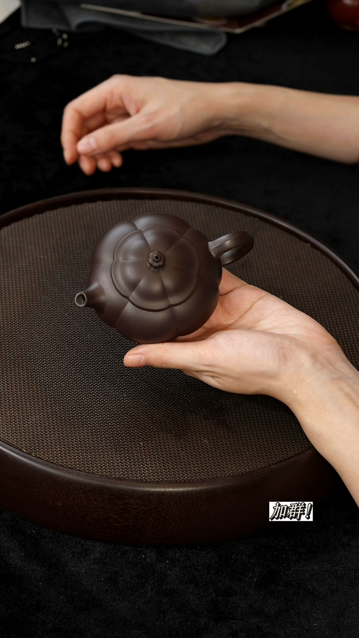 茶壶紫砂黑墩头筋纹寒江140cc