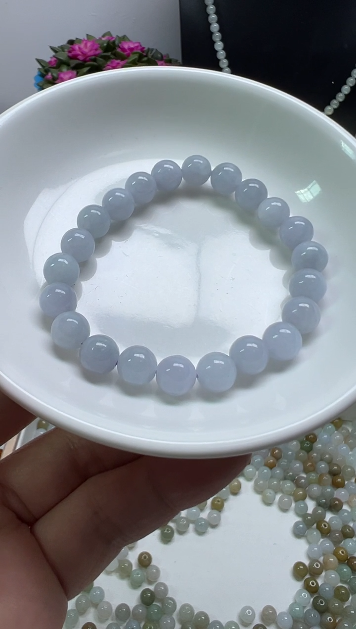 散珠翡翠风****爱纯天然缅甸A货翡翠卡8，22颗分2单