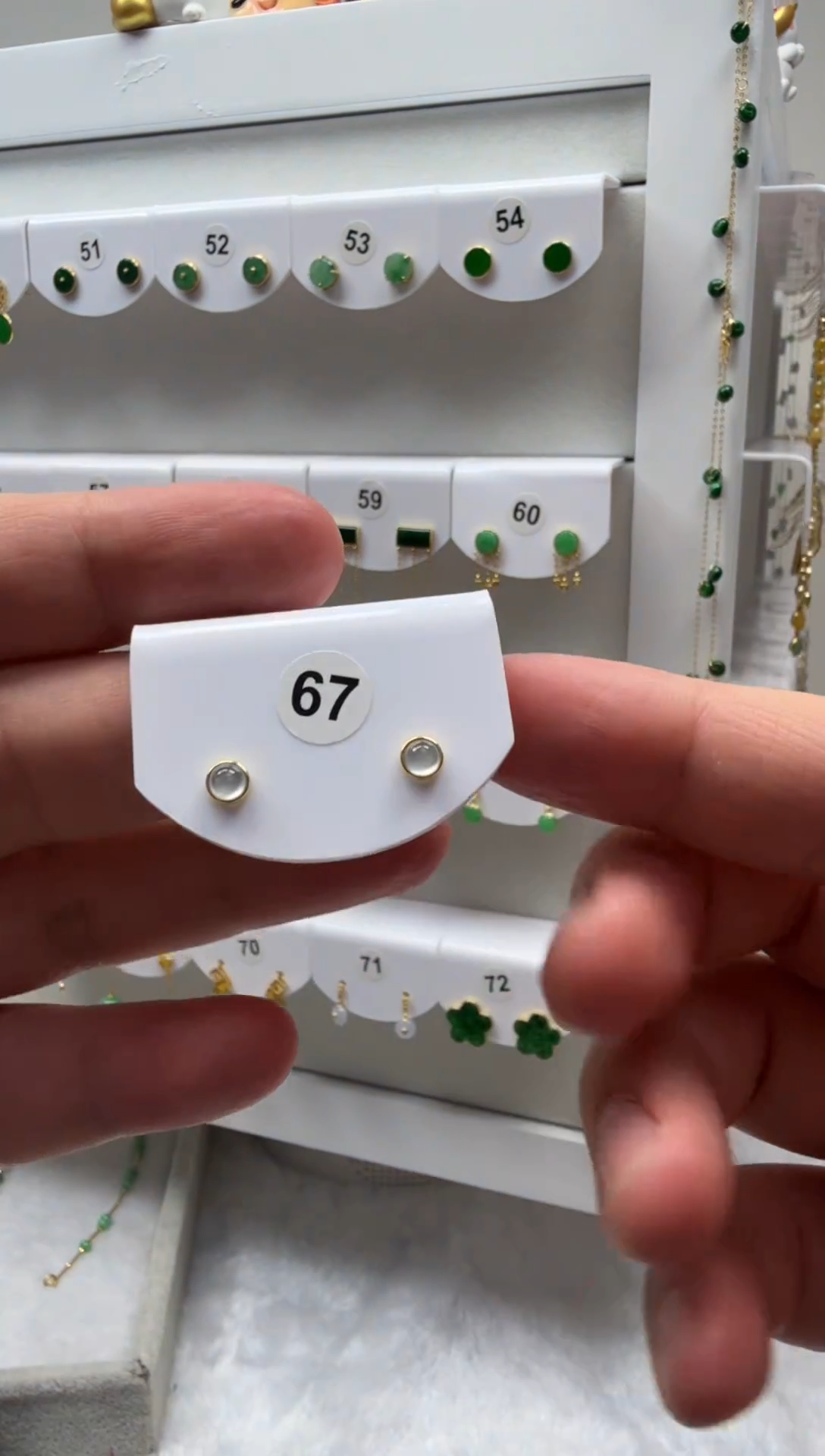 18K金镶嵌翡翠耳饰缅甸天然翡翠a货