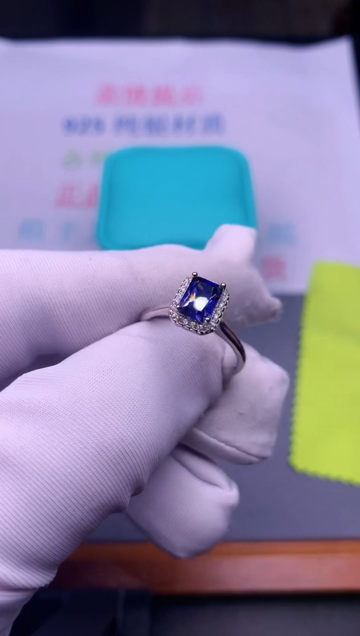 【闪购商品】坦桑石戒指银S925镶嵌............