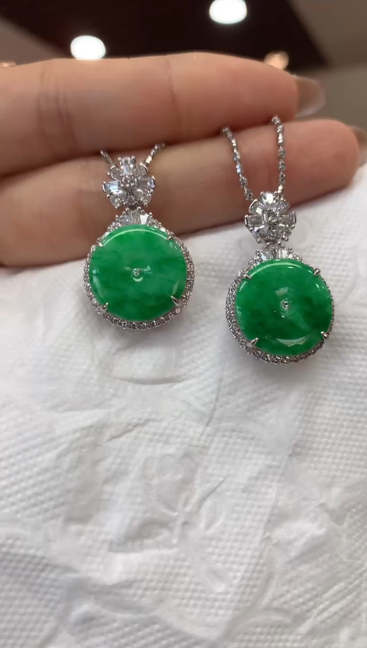 吊坠(不含链)未镶嵌翡翠平安扣多样性发货1件