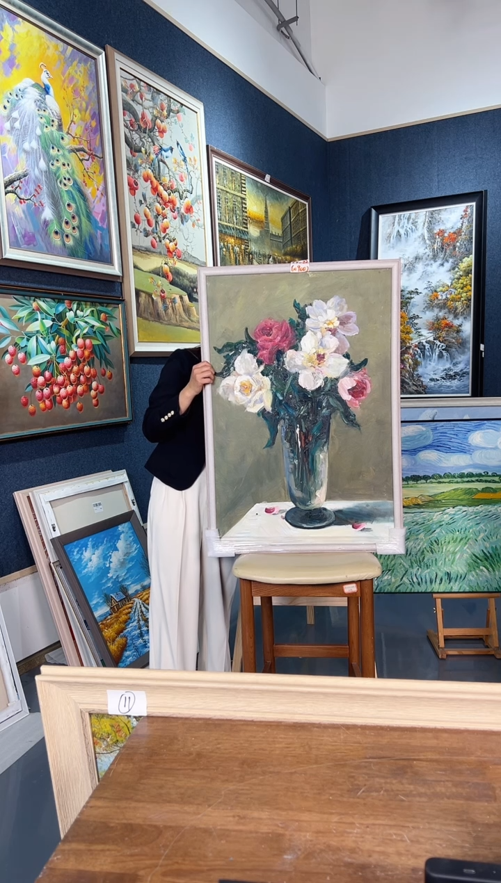 【闪购商品】油画31号 60*90 花卉-手绘油画