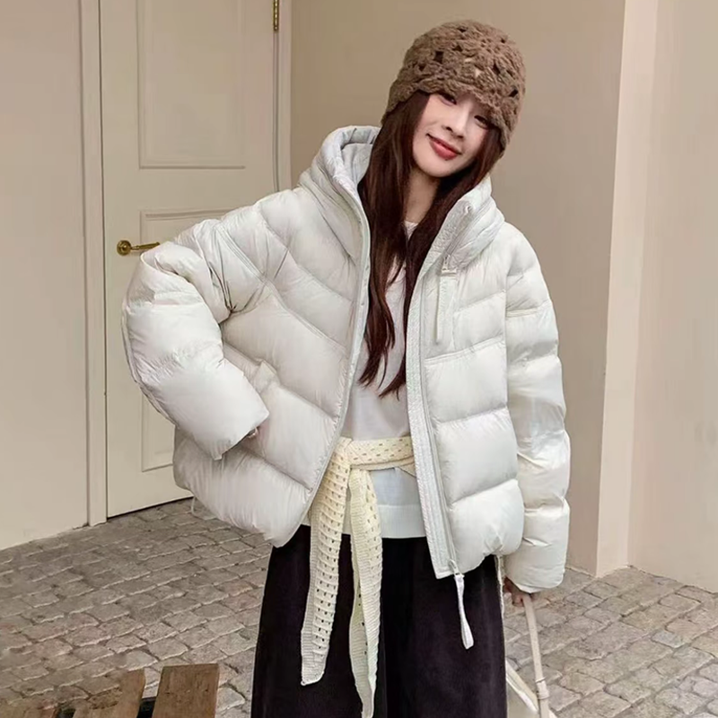 加厚连帽石墨烯云绒棉服外套女冬季2025新款短款宽松时尚休闲 H05