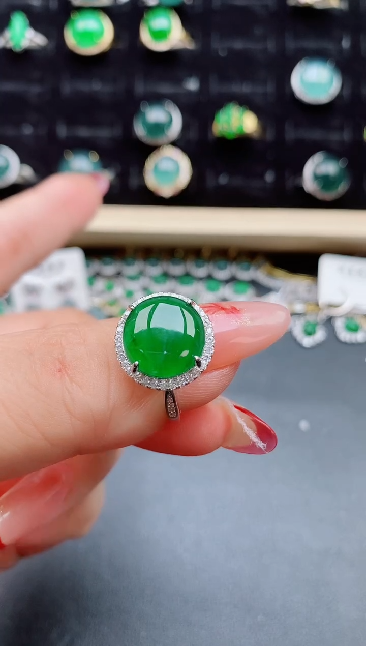【闪购商品】翡翠戒指银S925镶嵌321321