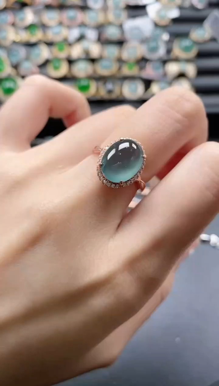 【闪购商品】翡翠戒指银S925镶嵌51511