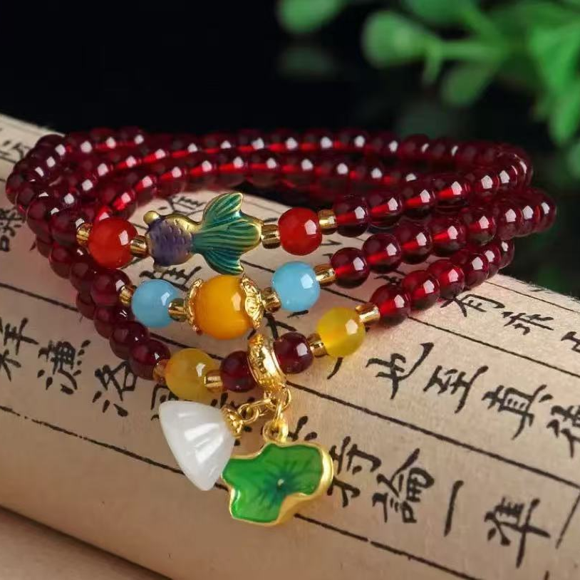 S-339石榴石三圈手串（无礼盒）