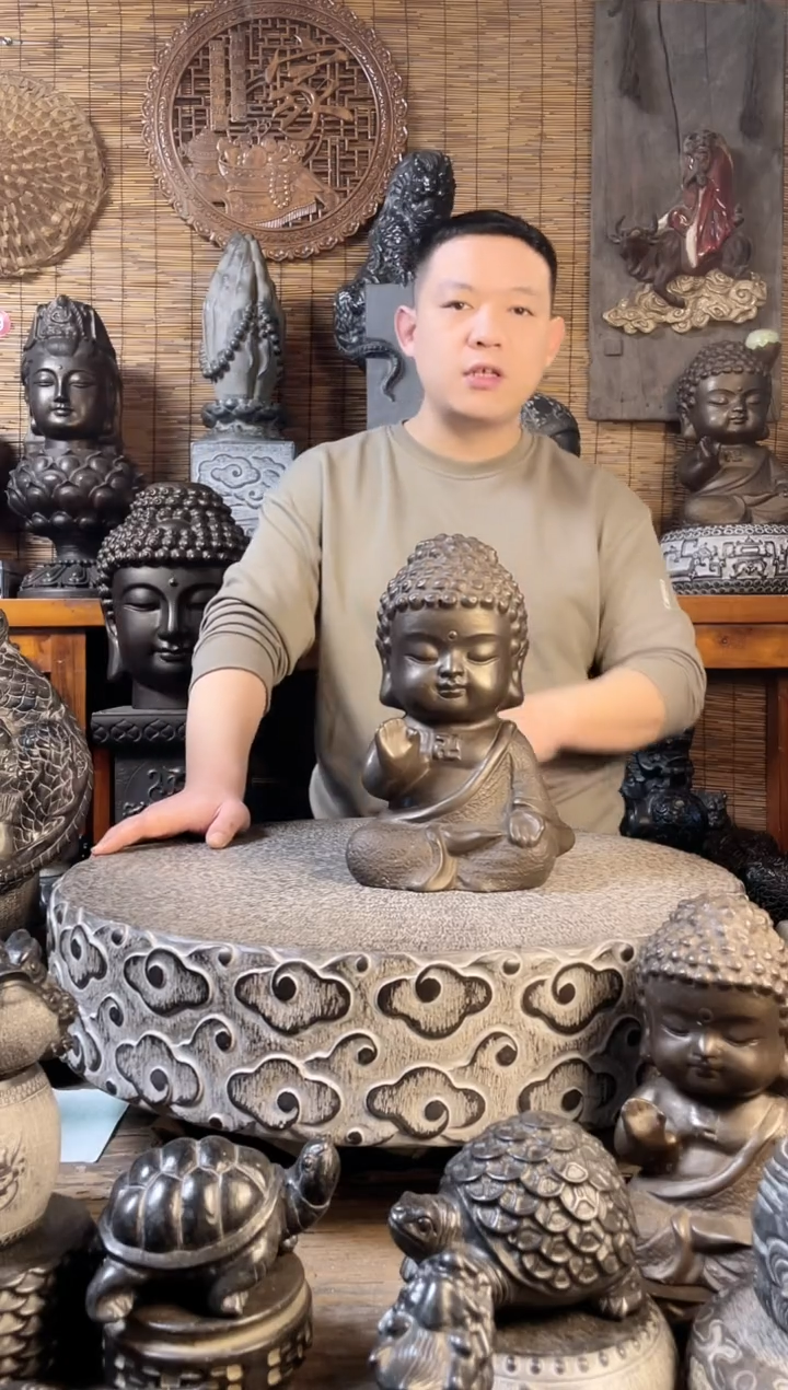 【闪购商品】30宝宝佛天然青石雕刻