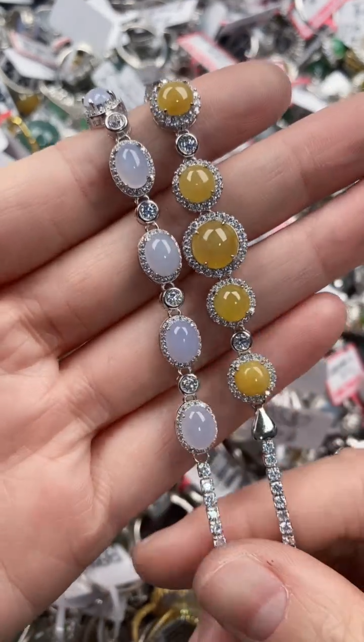银S925镶嵌戒指翡翠555      9