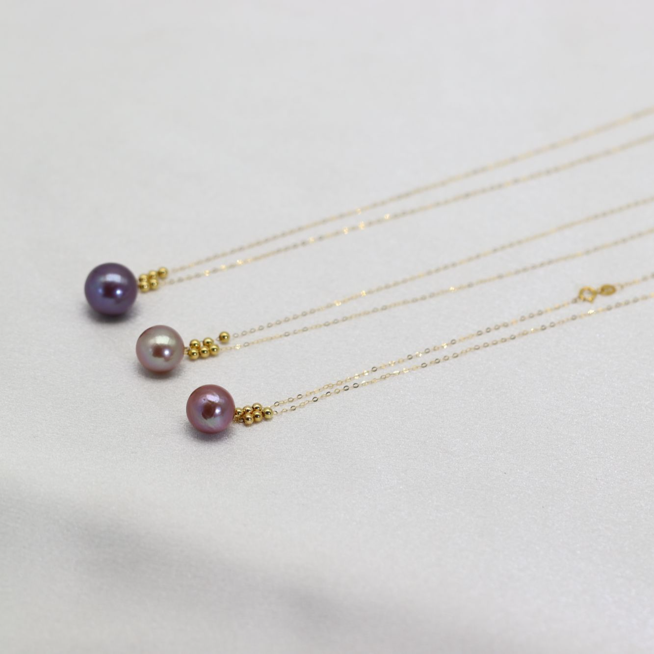 112  18k金六加一 紫色珍珠吊坠（多样性发货其一）