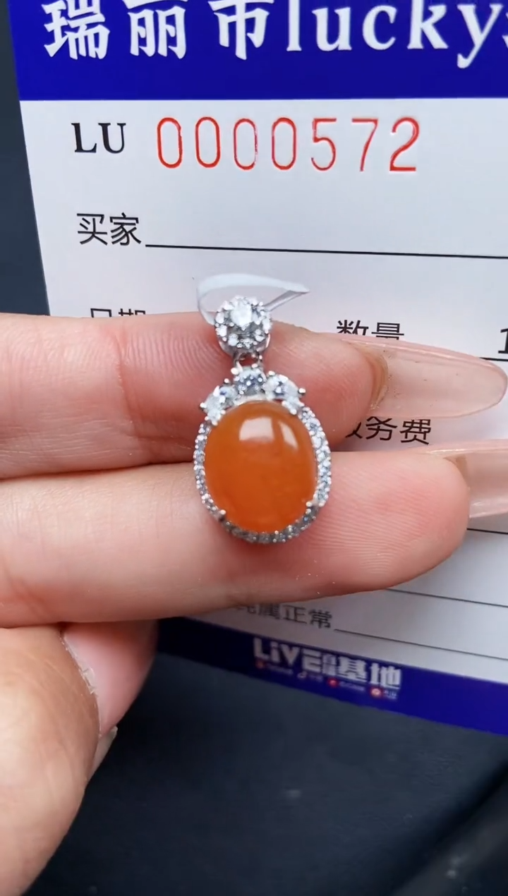 【闪购商品】翡翠颈饰银S925镶嵌0572