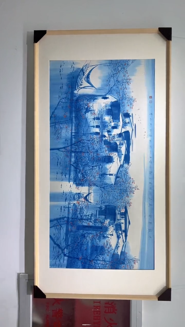 【闪购商品】绘画宋轲-8平尺-青花水乡